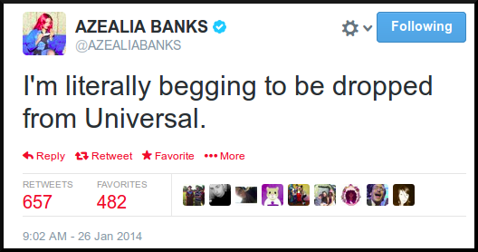 Azealia Banks, Twitter