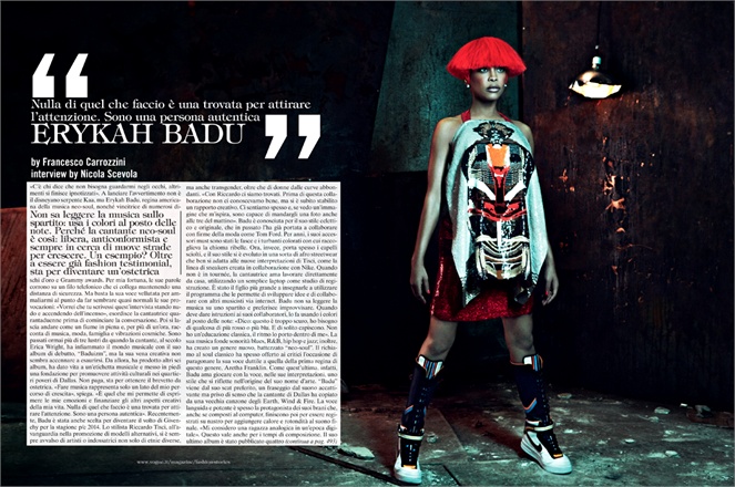 Erykah Badu Givenchy, Erykah Badu Italian Vogue