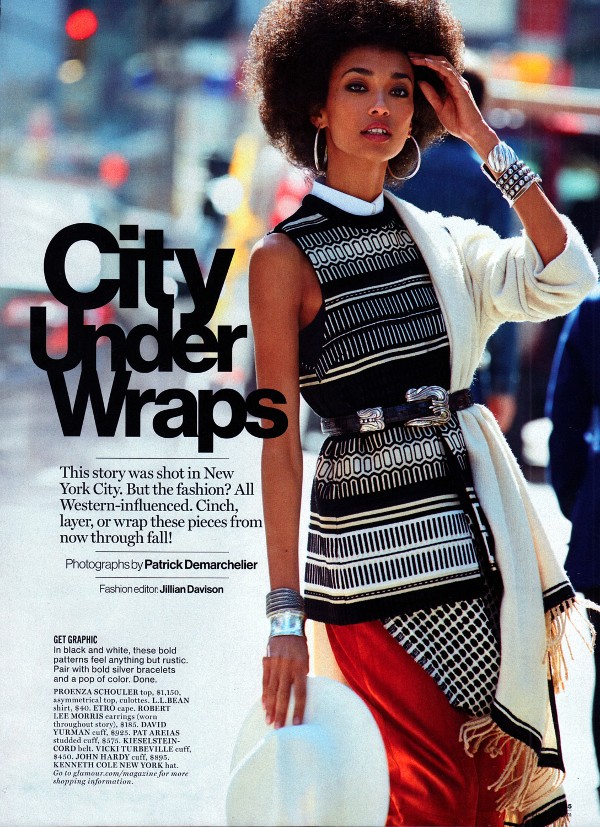 Patrick Demarchelier, Anais Mali, Black Fashion Models, Glamour Magazine