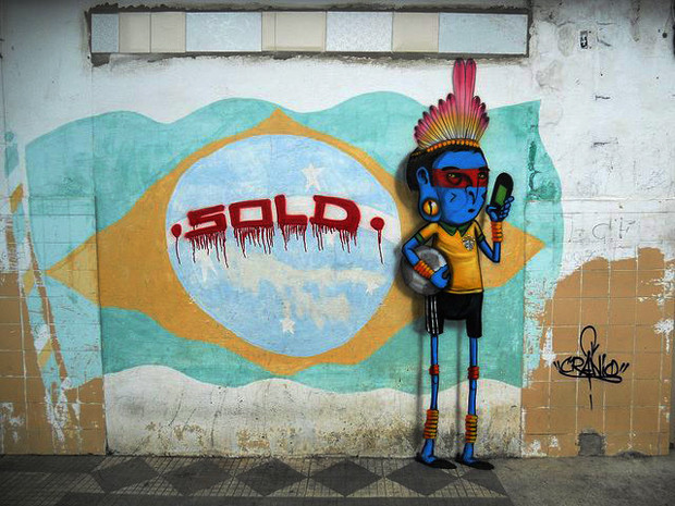 World Cup Protests Brazil, Anti Fifa Street Art Brazil