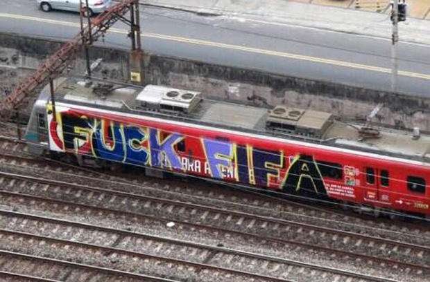 World Cup Protests Brazil, Anti Fifa Street Art Brazil