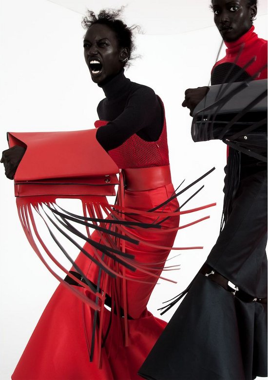 Robert Wun Fall 2014 Volt Lookbook, Black Fashion Models