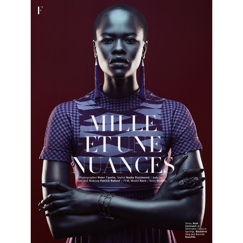 Naro Lokuruka, Black Fashion Models, Factice magazine, Peter Tamlin