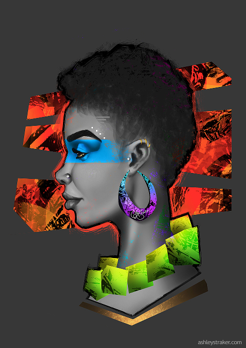 Ashley Straker Art Afro Series African Women Digital Art