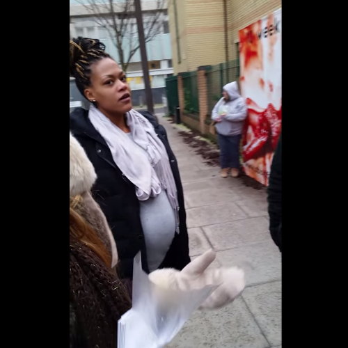 Pregnant Woman Confronts Anti-Abortion Protestors