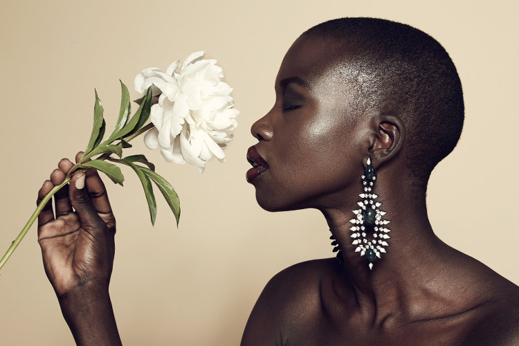 Nykhor Paul Dannijo Jewelry, Black Fashion Models