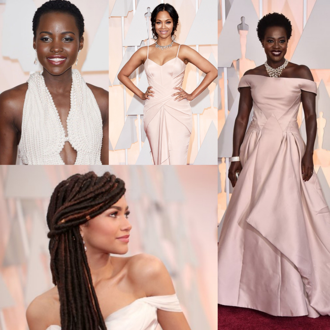 Zendaya, Lupita Nyong'o, Viola Davis, Zoe Saldana Oscars 2015