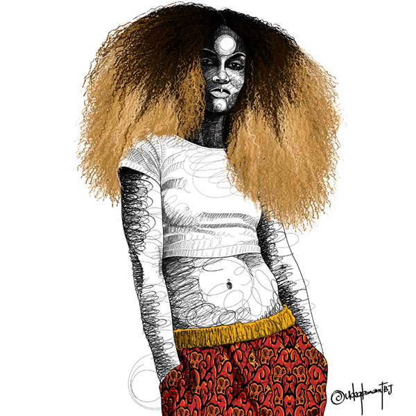 Udegbunam TBJ, Nigerian Artists, Black Women Art, Black Women Illustrations 