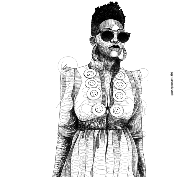 Udegbunam TBJ, Nigerian Artists, Black Women Art, Black Women Illustrations 