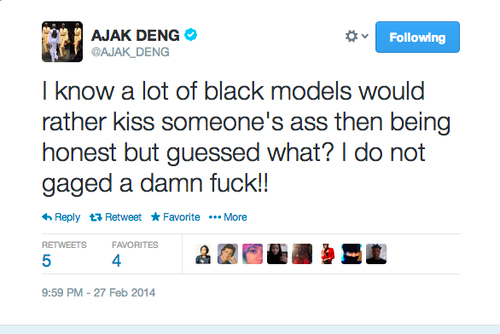 Ajak Deng Racism Fashion Industry