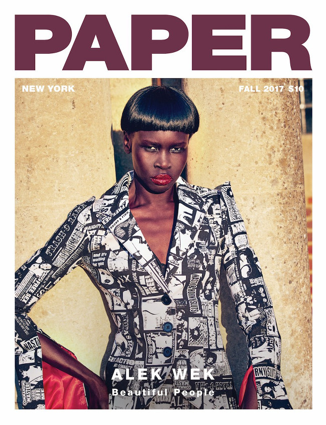 Editorials. Alek Wek Covers Paper Magazine. Images by 