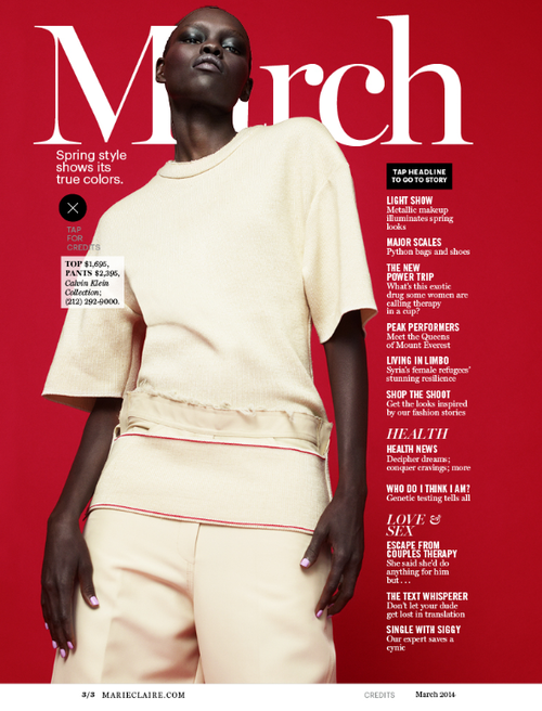 Editorials. Grace Bol. Marie Claire March 2014. by Markus Pritzi ...