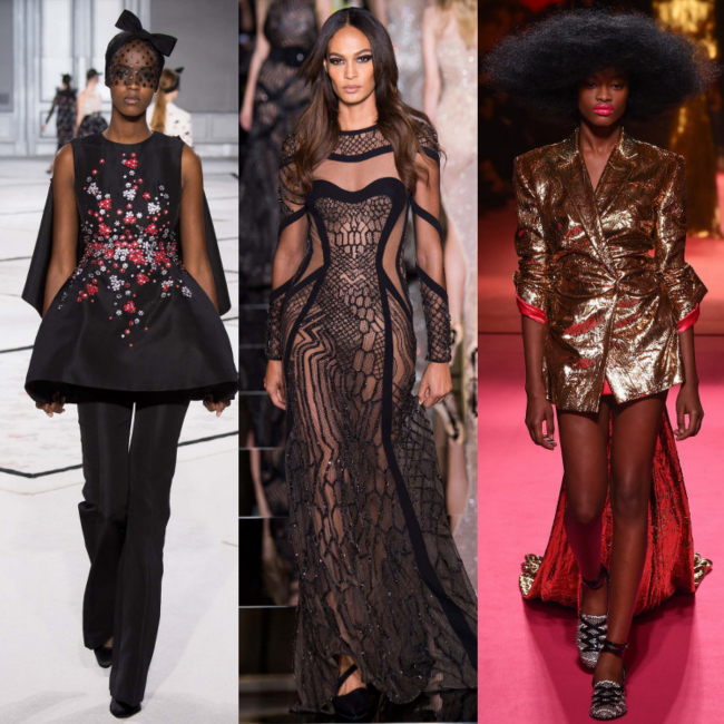 Black Models on the Runway. Couture Fashion Week. Spring/Summer 2015 ...